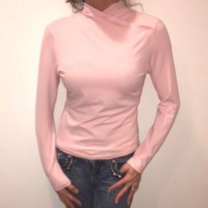 Pink turtle neck